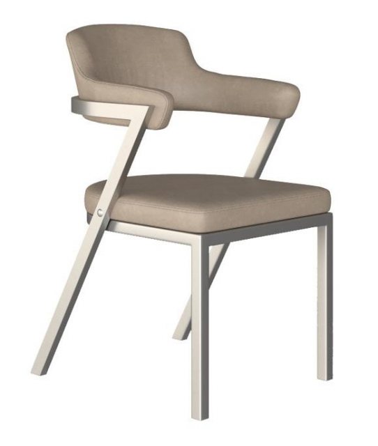Freya Dining Chair by HND (Taupe Faux Leather)