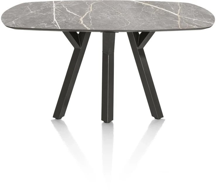 Minato 150 x 105cm Oval Dining Table (Light Grey Finish) by Habufa Minato 150 x 105cm Oval Dining Table (Light Grey Finish) by Habufa