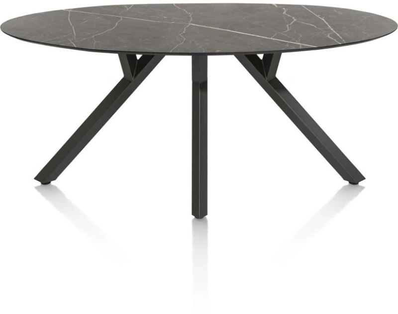 Minato 210 x 105cm Ellipse Dining Table (Onyx Finish) by Habufa Minato 210 x 105cm Ellipse Dining Table (Onyx Finish) by Habufa