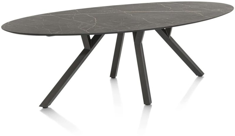 Minato 240 x 110cm Oval Dining Table (Onyx Finish) by Habufa Minato 240 x 110cm Oval Dining Table (Onyx Finish) by Habufa