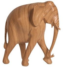 Wood Effect Elephant 37cm Wood Effect Elephant 37cm