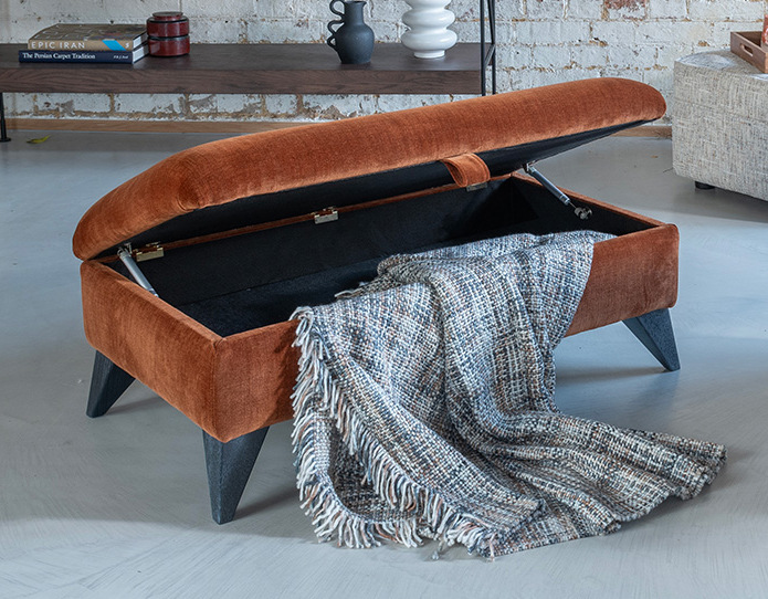 Catalina Legged Ottoman by Alstons Catalina Legged Ottoman by Alstons