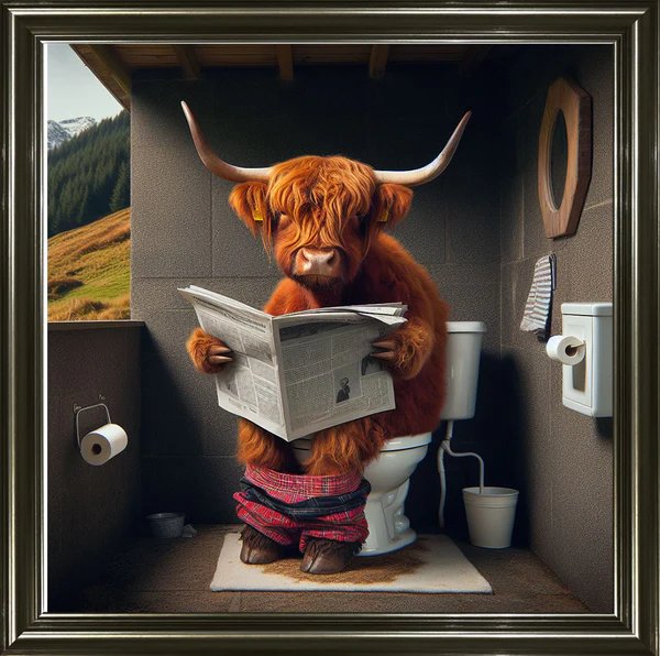 Highland Cow Toilet Highland Cow Toilet