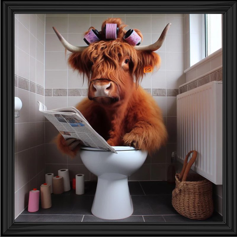 Highland Cow Pink Rollers Highland Cow Pink Rollers