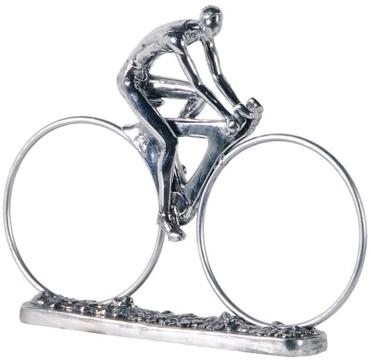 Silver Cyclist Ornament Silver Cyclist Ornament
