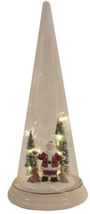 LED Santa Glass Tree Deco 28cms LED Santa Glass Tree Deco 28cms