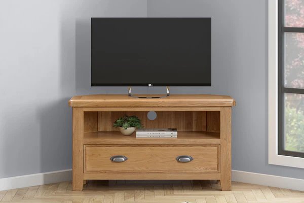 Queensbury Oak Corner TV Unit Queensbury Oak Corner TV Unit