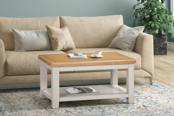 Queensbury Painted Coffee Table with Shelf Queensbury Painted Coffee Table with Shelf
