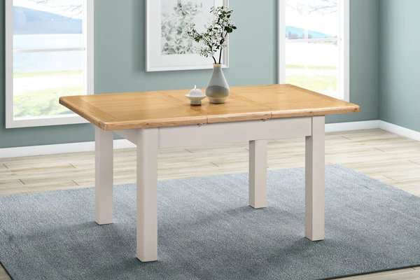 Queensbury Painted Butterfly 120-160cm Extending Dining Table Queensbury Painted Butterfly 120-160cm Extending Dining Table