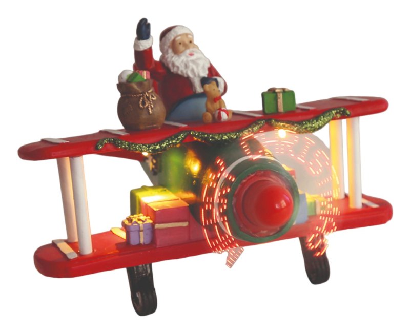 LED Santa Plane 23 x16cms LED Santa Plane 23 x16cms