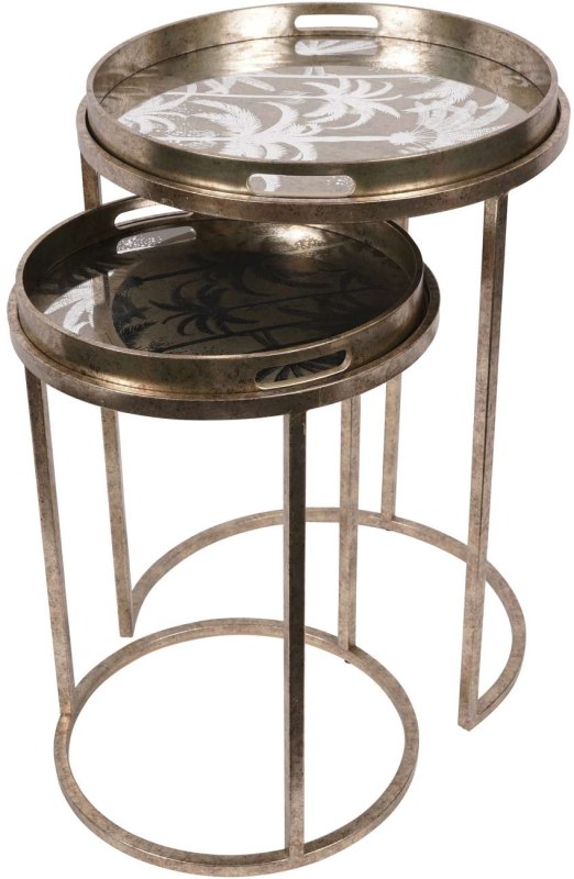 Set of 2 Palm Tree Tables Set of 2 Palm Tree Tables