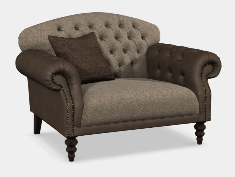 Arbroath Snuggler (Fabric / Hide Mix) by Tetrad Harris Tweed Arbroath Snuggler (Fabric / Hide Mix) by Tetrad Harris Tweed