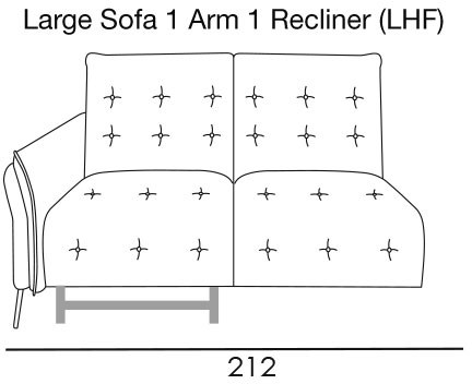 Bolzano Large Sofa 1 Arm 1 Recliner (LHF) by Italia Living Bolzano Large Sofa 1 Arm 1 Recliner (LHF) by Italia Living
