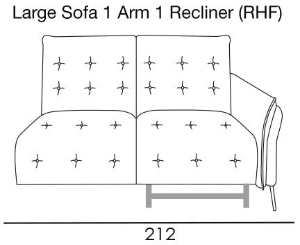 Bolzano Large Sofa 1 Arm 1 Recliner (RHF) by Italia Living Bolzano Large Sofa 1 Arm 1 Recliner (RHF) by Italia Living