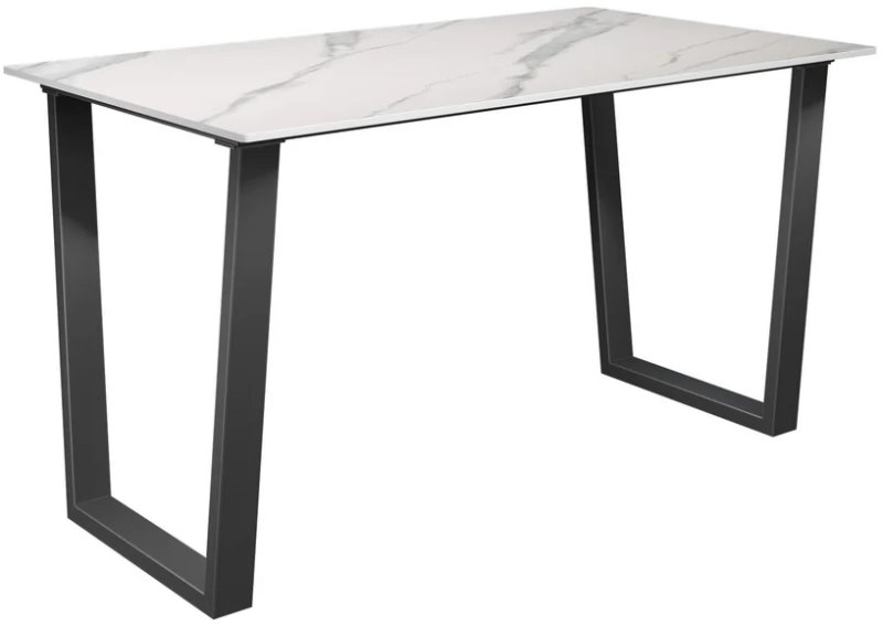 Nino 140 x 80cm Dining Table Matt White Ceramic Dining Table Nino 140 x 80cm Dining Table Matt White Ceramic Dining Table