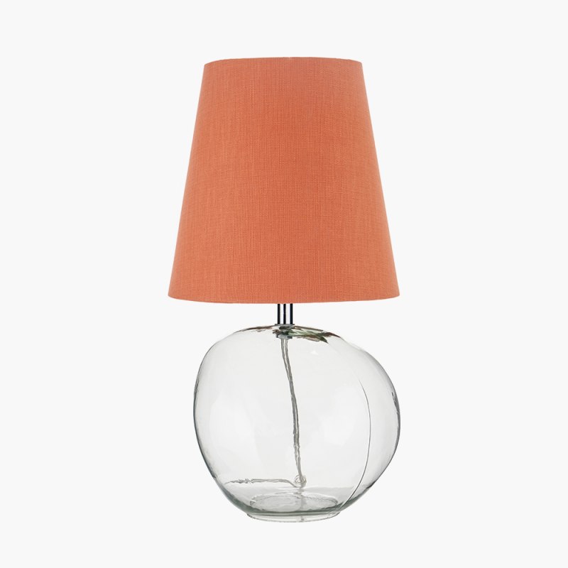 Hallie Clear Glass Terracotta Lamp Hallie Clear Glass Terracotta Lamp