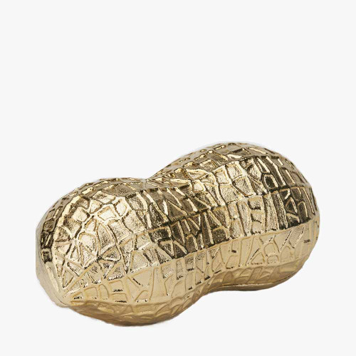 Gold Lidded Peanut Trinket Box Gold Lidded Peanut Trinket Box