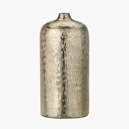 Gold Metal Hammered Vase Tall Gold Metal Hammered Vase Tall