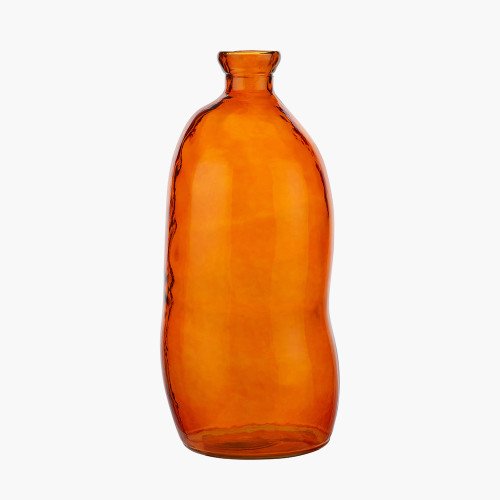 Orange Organic Glass Vase Tall Orange Organic Glass Vase Tall