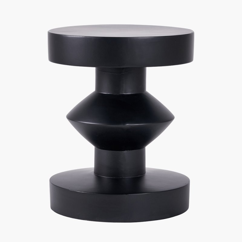 Drey Black Fibrestone Side Table Drey Black Fibrestone Side Table