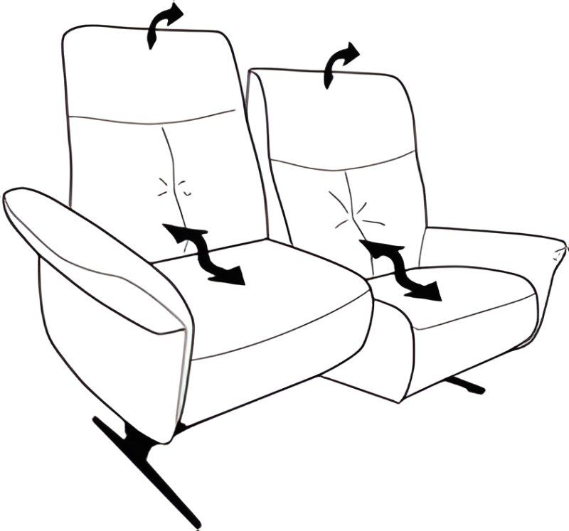 Loona 2.5 Seater Electric Recliner Sofa with Lift & Rise in Left Seat (4484-35QR) by Himolla Loona 2.5 Seater Electric Recliner Sofa with Lift & Rise in Left Seat (4484-35QR) by Himolla