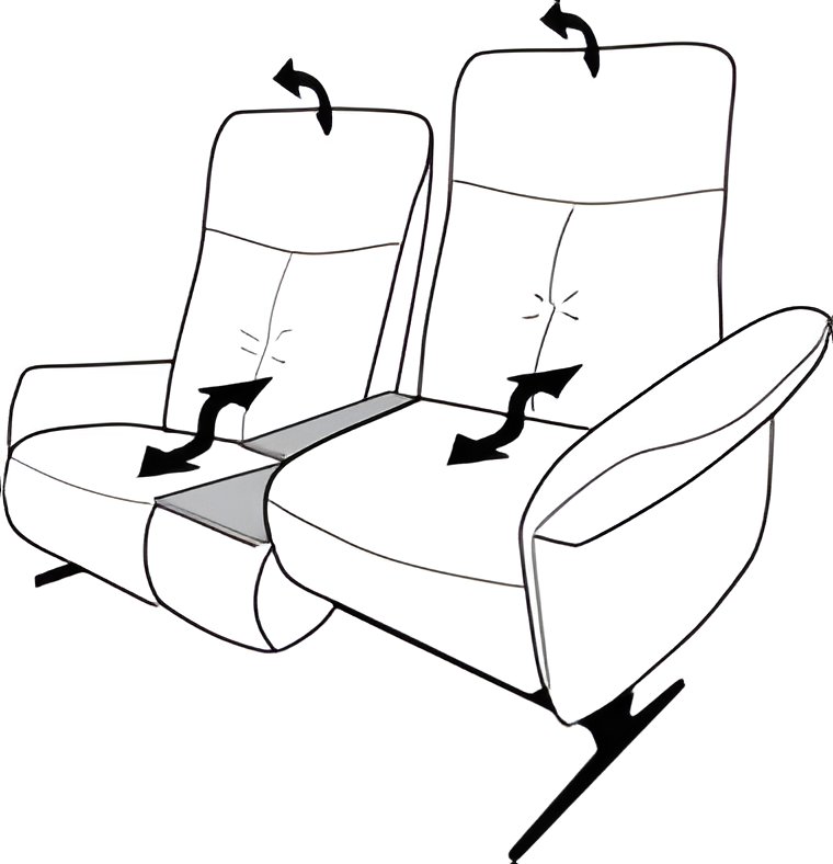 Loona 2.5 Seater Electric Recliner Sofa with Table and Lift & Rise in Right Seat (4484-32QR) Loona 2.5 Seater Electric Recliner Sofa with Table and Lift & Rise in Right Seat (4484-32QR)