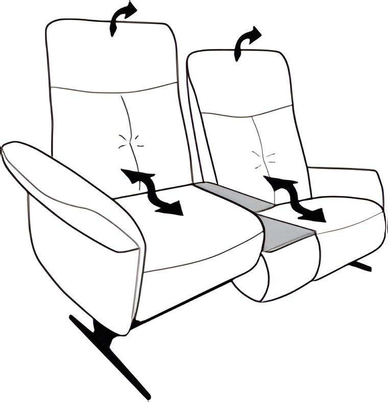 Loona 2.5 Seater Electric Recliner Sofa with Table and Lift & Rise in Left Seat (4484-31QR) Loona 2.5 Seater Electric Recliner Sofa with Table and Lift & Rise in Left Seat (4484-31QR)