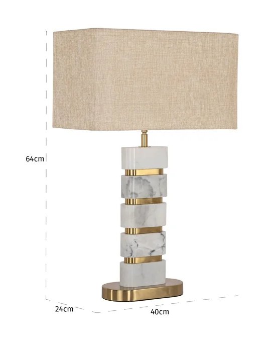 Table lamp Lenore incl. lampshade (Gold) Table lamp Lenore incl. lampshade (Gold)