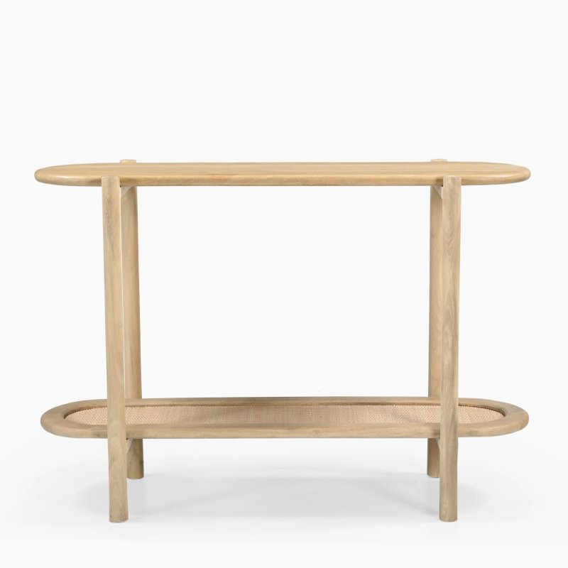 Jonita Rattan Console Table - Belgica Furniture