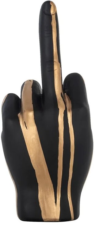 Decorative object hand digitus (Black/gold) Decorative object hand digitus (Black/gold)