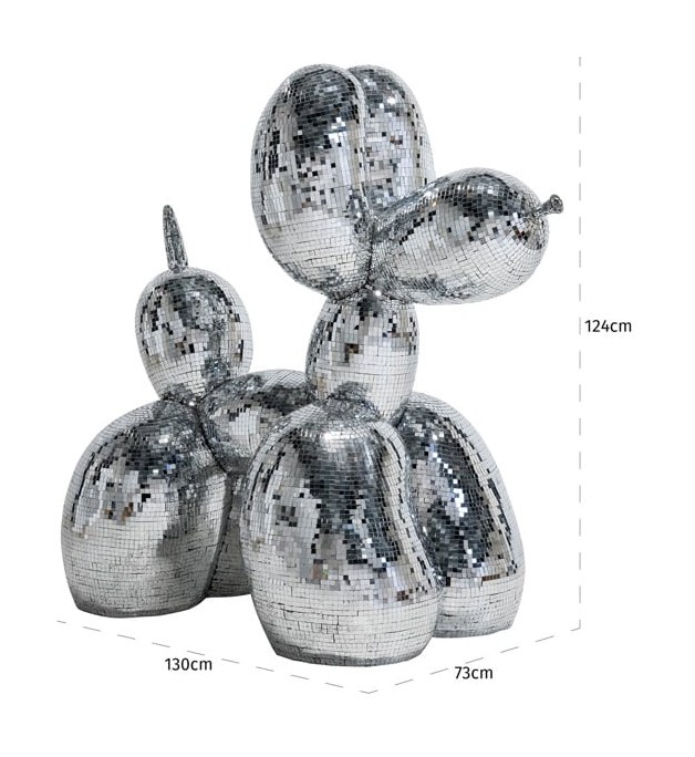 Decorative object Dog mirror big (Silver) Decorative object Dog mirror big (Silver)