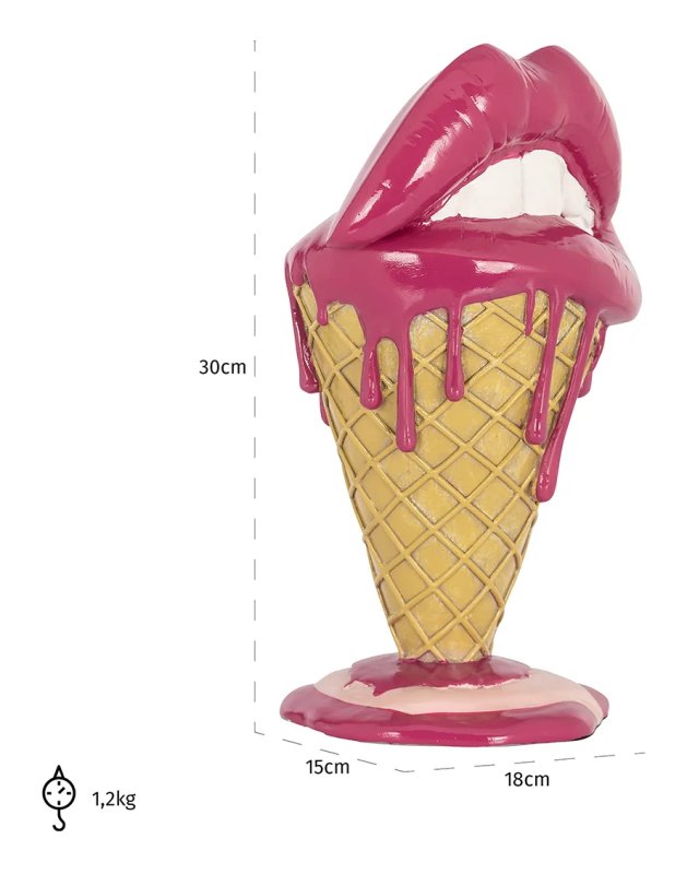 Decorative object Ice lips (Pink) Decorative object Ice lips (Pink)