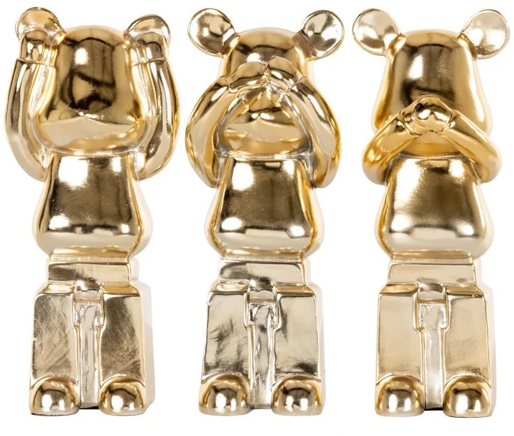 Decorative object Berna set of 3 (Gold) Decorative object Berna set of 3 (Gold)