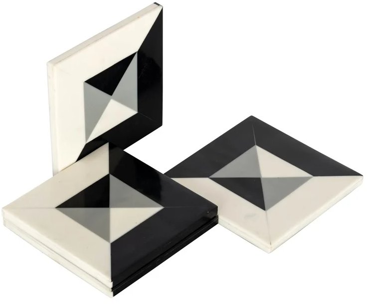 Coaster Louel (Black/white) Coaster Louel (Black/white)