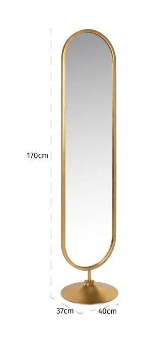 Mirror Moya on stand (Gold) Mirror Moya on stand (Gold)