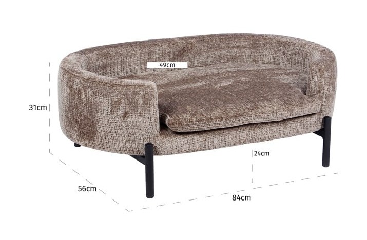 Pet bed Dolly stone chenille (Niagara 104 Stone Chenille) Pet bed Dolly stone chenille (Niagara 104 Stone Chenille)
