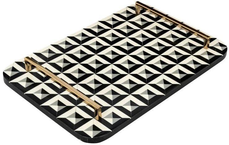 Tray Birte (Black/white) Tray Birte (Black/white)