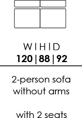 Skandia 2 Person Sofa Without Arms - 2 Seats (BO60) Skandia 2 Person Sofa Without Arms - 2 Seats (BO60)
