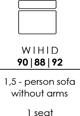Skandia 1.5 Person Sofa Without Arms - 1 Seat (CO90) Skandia 1.5 Person Sofa Without Arms - 1 Seat (CO90)
