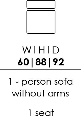 Skandia 1 Person Sofa Without Arms - 1 Seat (CO60) Skandia 1 Person Sofa Without Arms - 1 Seat (CO60)