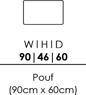 Skandia 90 x 60cm Pouffe (L90) Skandia 90 x 60cm Pouffe (L90)
