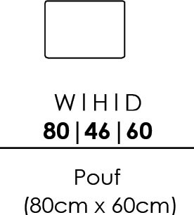 Skandia 80 x 60cm Pouffe (L80) Skandia 80 x 60cm Pouffe (L80)