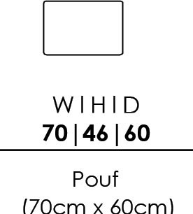 Skandia 70 x 60cm Pouffe (L70) Skandia 70 x 60cm Pouffe (L70)