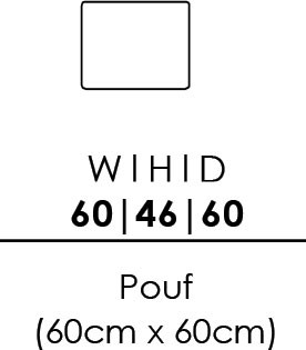 Skandia 60 x 60cm Pouffe (L60) Skandia 60 x 60cm Pouffe (L60)