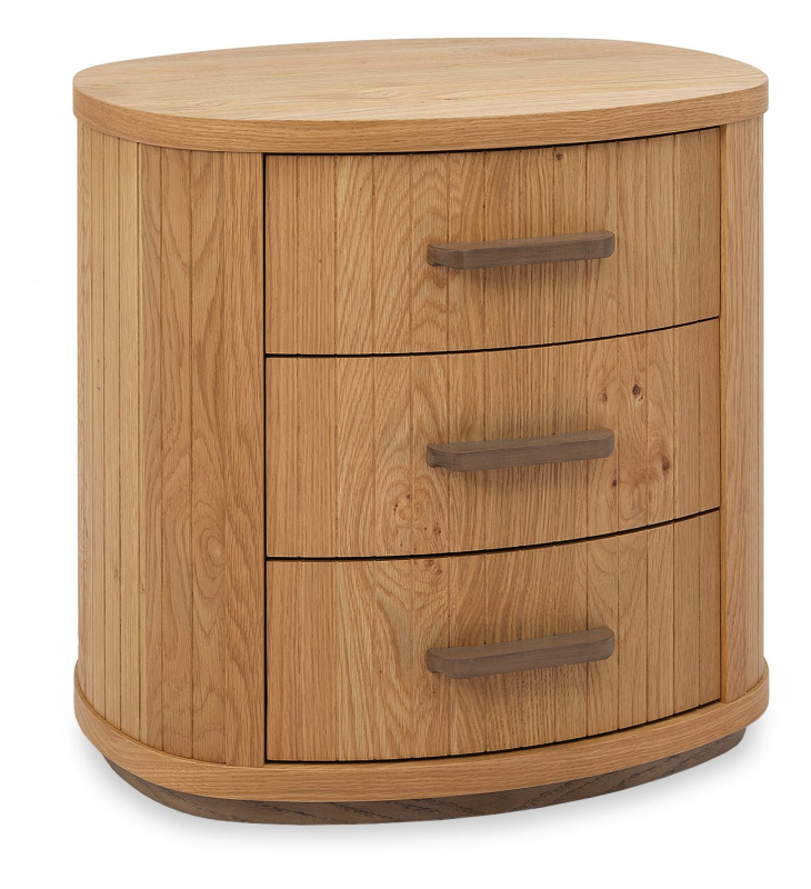 Luma Knotty Oak & Weathered Oak 3 Drawer Nightstand Luma Knotty Oak & Weathered Oak 3 Drawer Nightstand
