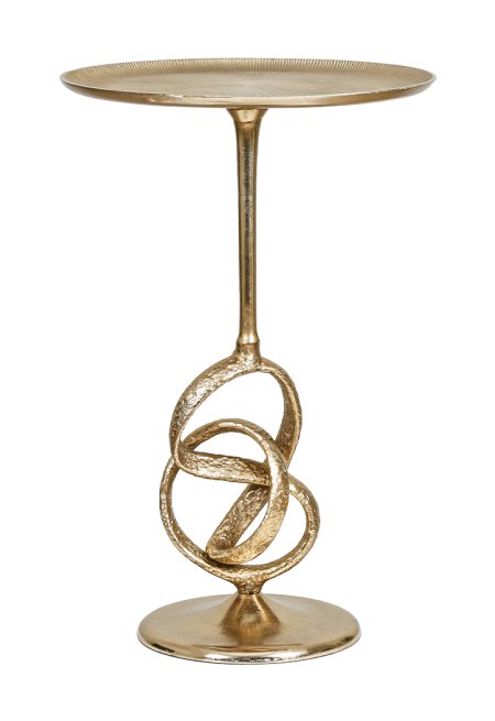60cm Gold Twisted Metal Accent Table 60cm Gold Twisted Metal Accent Table