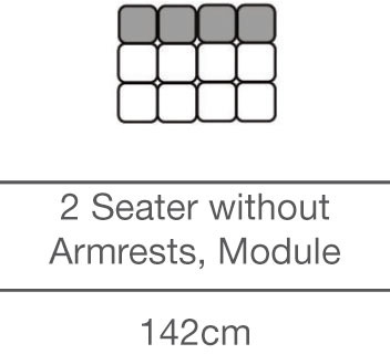 Kingsley 2 Seater without Armrests Sofa Module (142cm) by 3C Candy Kingsley 2 Seater without Armrests Sofa Module (142cm) by 3C Candy