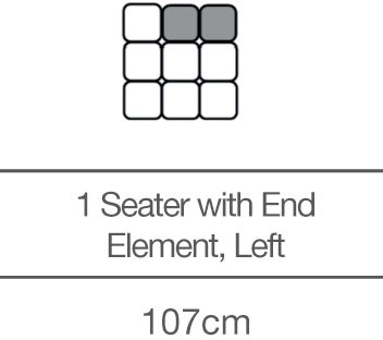 Kingsley 1 Seater with End Element - Left (107cm) by 3C Candy Kingsley 1 Seater with End Element - Left (107cm) by 3C Candy