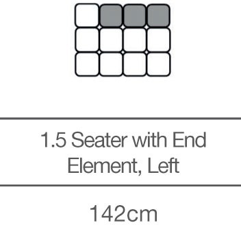 Kingsley 1.5 Seater with End Element - Left (142cm) by 3C Candy Kingsley 1.5 Seater with End Element - Left (142cm) by 3C Candy