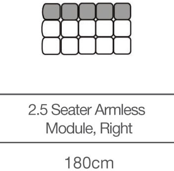 Kingsley 2.5 Seater Armless Sofa Add-On Module - Right (180cm) by 3C Candy Kingsley 2.5 Seater Armless Sofa Add-On Module - Right (180cm) by 3C Candy